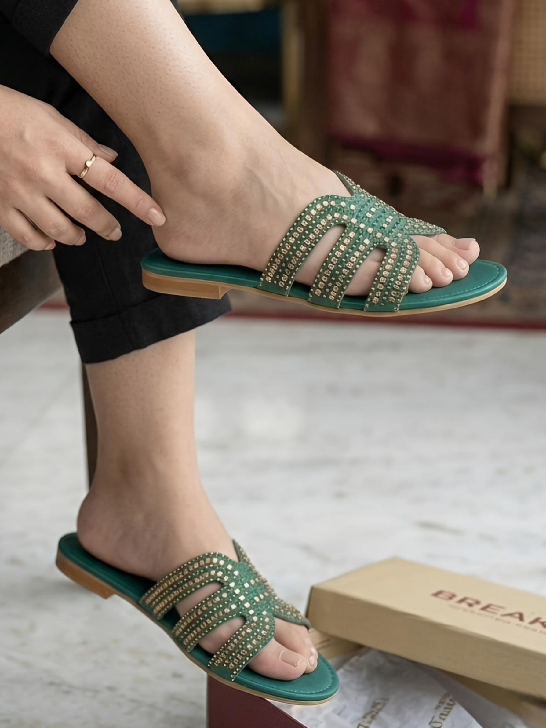 Alina Embellished Slide