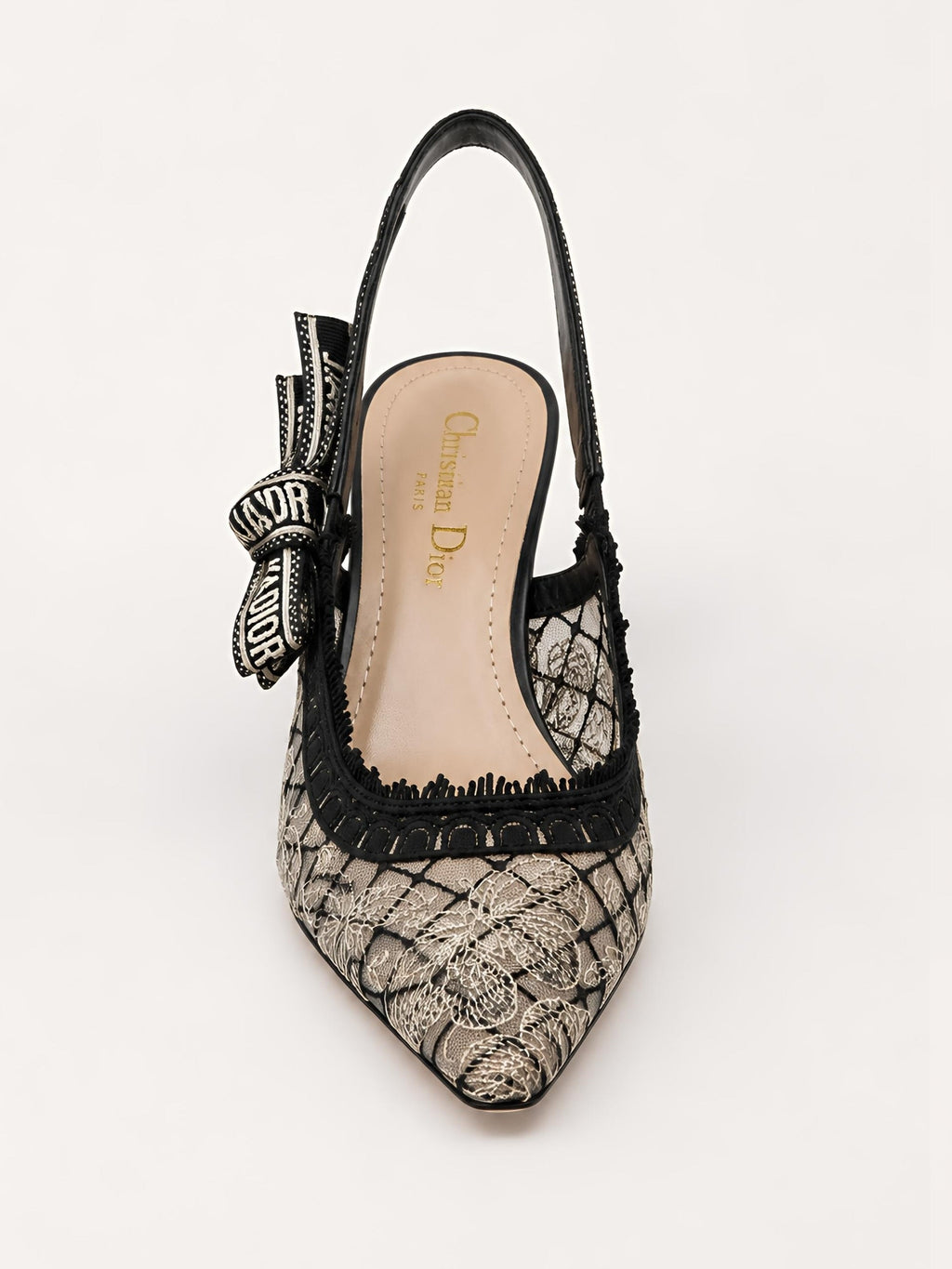 Mesh Butterly Embroidered J'Adior Slingback - Imported
