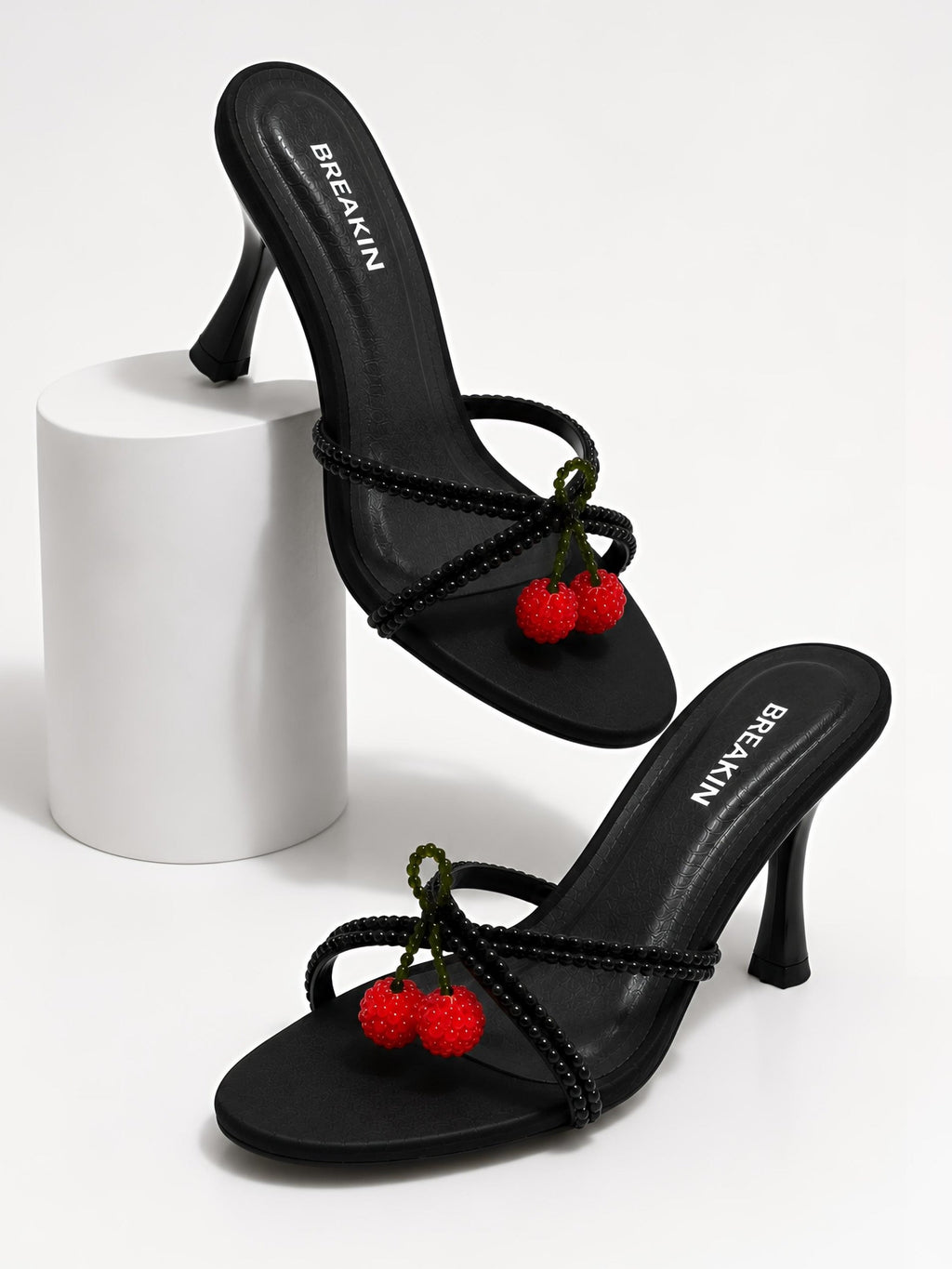 Cherry Rhinestone Heel