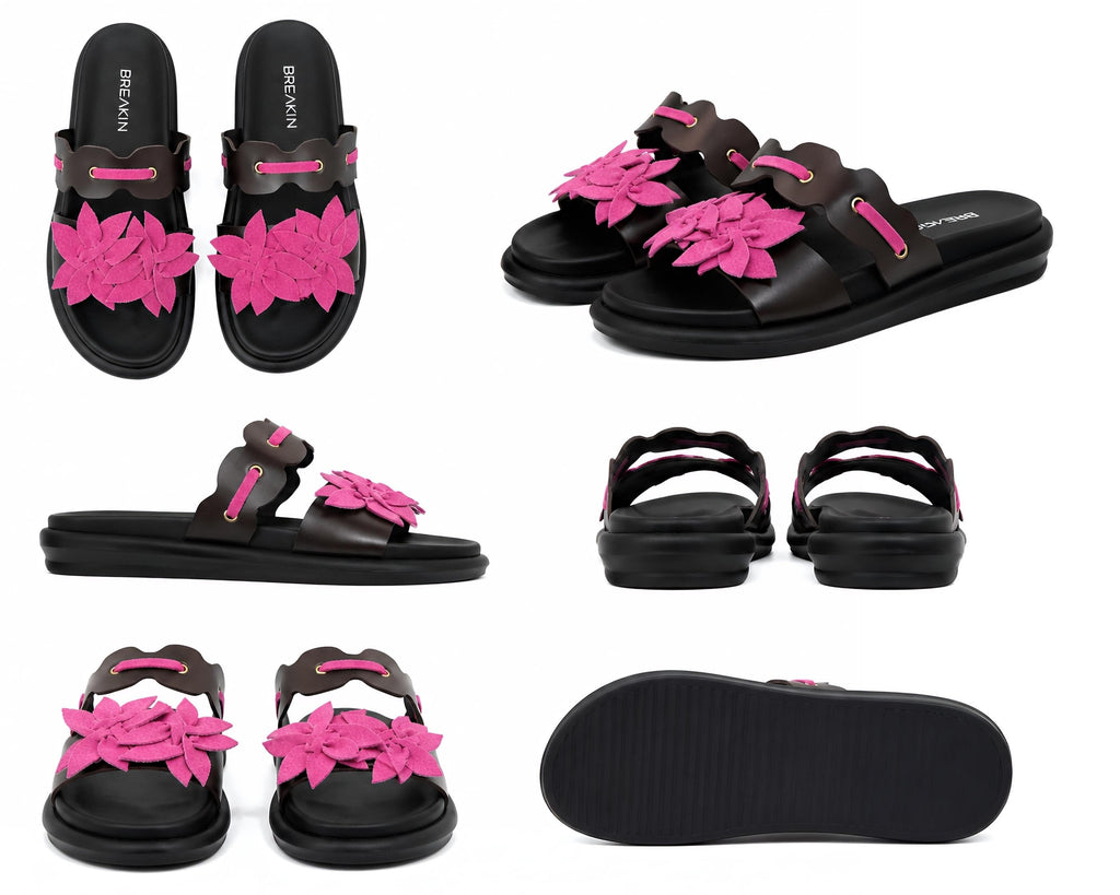 Soleia Floral Slides - Medicated