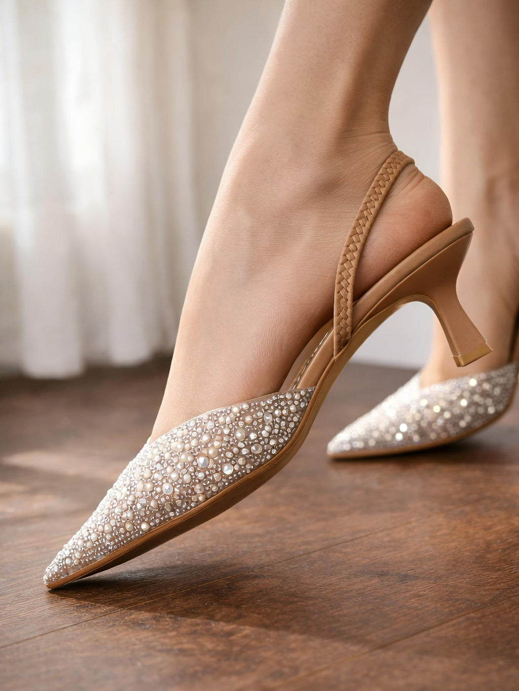 Moline Crystal Slingback Heel